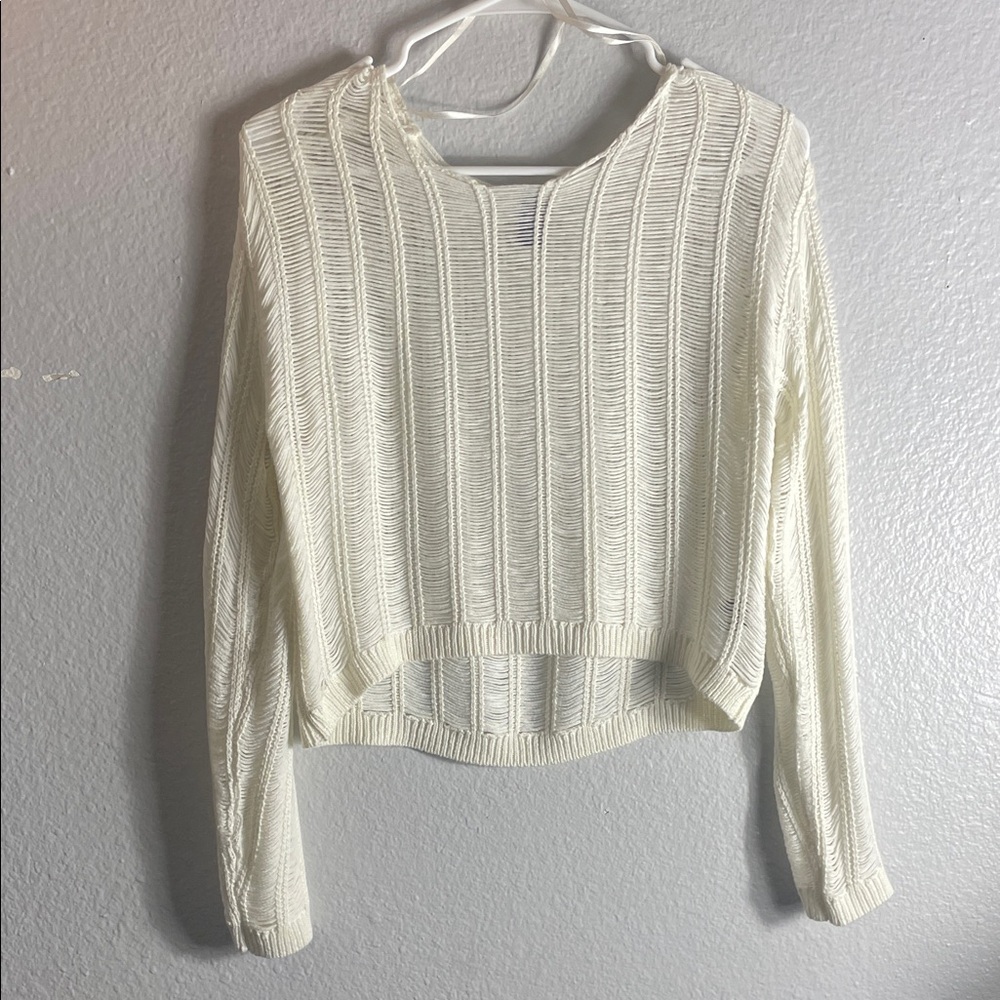 Windsor Ivory Ribbed Knit Top